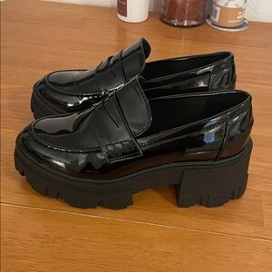 ASOS Glossy Black Chunky Loafers